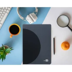 LIBRETA LIDERPAPEL 360 TAPA DE PLASTICO A4 48 HOJAS 90G/M2 HORIZONTAL CON DOBLE MARGEN TAPA NEGRA