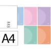 LIBRETA LIDERPAPEL 360 TAPA DE PLASTICO A4 48 HOJAS 90G/M2 LISO SIN MARGEN COLORES PASTEL SURTIDOS