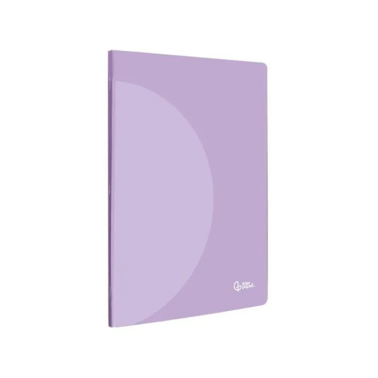 LIBRETA LIDERPAPEL 360 TAPA DE PLASTICO A4 48 HOJAS 90G/M2 LISO SIN MARGEN COLORES PASTEL SURTIDOS