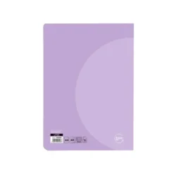 LIBRETA LIDERPAPEL 360 TAPA DE PLASTICO A4 48 HOJAS 90G/M2 HORIZONTAL CON DOBLE MARGEN COLORES PASTEL