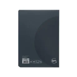 LIBRETA LIDERPAPEL 360 TAPA DE PLASTICO A5 48 HOJAS 90G/M2 HORIZONTAL CON DOBLE MARGEN TAPA NEGRA