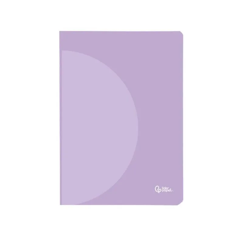 LIBRETA LIDERPAPEL 360 TAPA DE PLASTICO A5 48 HOJAS 90G/M2 LISO SIN MARGEN COLORES PASTEL SURTIDOS