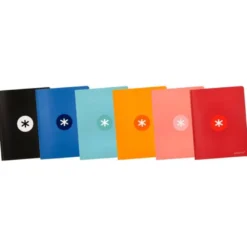 LIBRETA LIDERPAPEL ANTARTIK A5+ PLUS COSIDA 48 HOJAS 90G/M2 RAYADO HORIZONTAL CON MARGEN 6 COLORES SURTIDOS