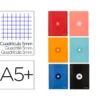 LIBRETA LIDERPAPEL ANTARTIK A5+ PLUS COSIDA 48 HOJAS 90G/M2 CUADRO 5MM CON MARGEN 6 COLORES SURTIDOS