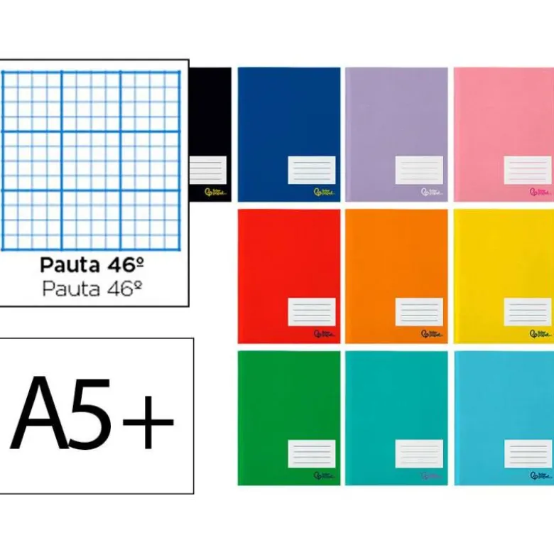 LIBRETA LIDERPAPEL SMART A5 PLUS 32 HOJAS 75GR RAYADO Nº46 COLORES SURTIDOS