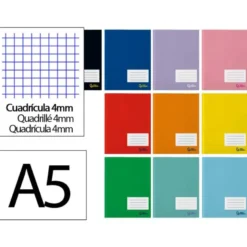 LIBRETA LIDERPAPEL SMART A5 PLUS 16 HOJAS 75G/M2 CUADRO 4MM CON MARGEN