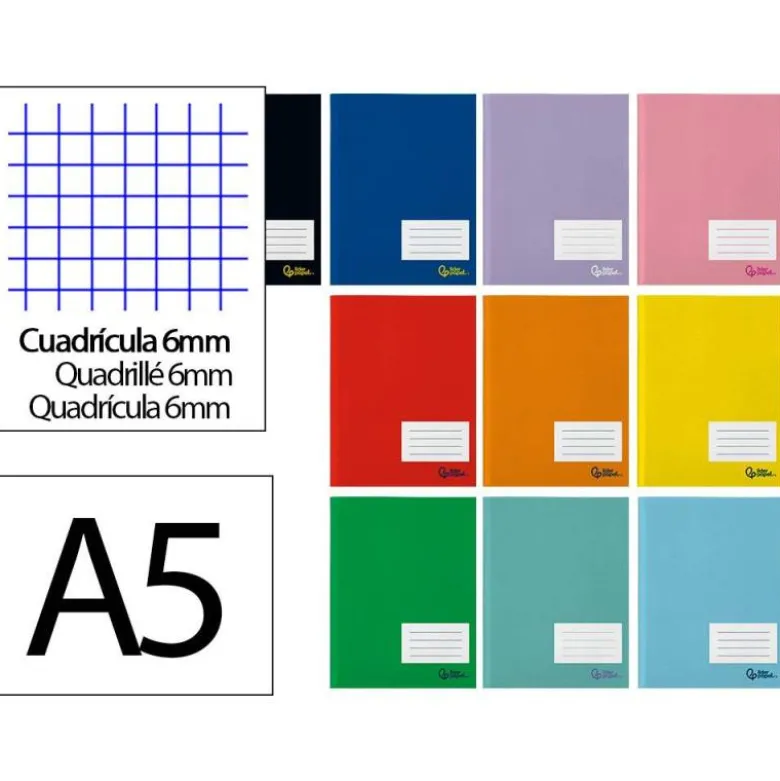 LIBRETA LIDERPAPEL SMART A5 PLUS 32 HOJAS 75G/M2 CUADRO 6MM CON MARGEN
