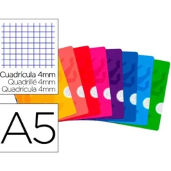 Libreta Oxford encolada Open Flex cuadro de 4mm DIN A5 48 Hojas NO SE PUEDE ESCOGER COLOR