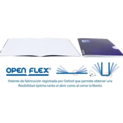Libreta Oxford encolada Open Flex cuadro de 4mm DIN A5 48 Hojas NO SE PUEDE ESCOGER COLOR