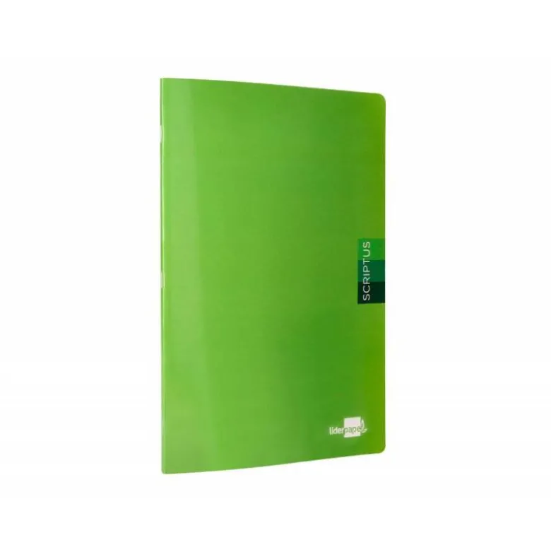 Libreta escolar 90 gr. Liderpapel Scriptus DIN A4. Cuadrícula de 4 mm. Con margen. 48 hojas.