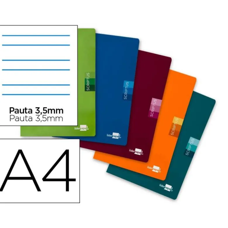 Libreta escolar Liderpapel Scriptus pauta 3.5 mm tamaño DIN A4 48 hojas