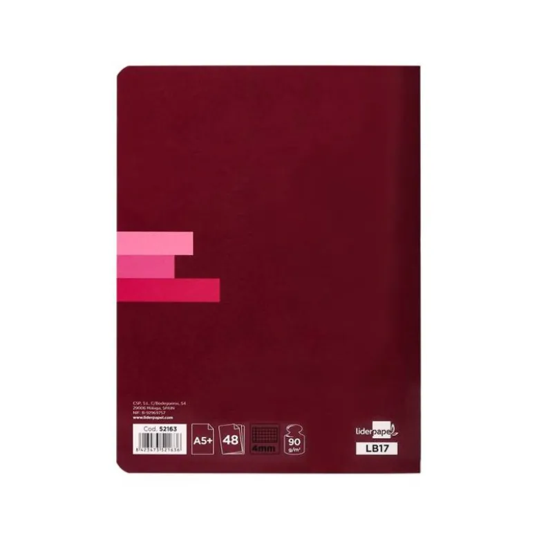 Libreta escolar Liderpapel Scriptus 48 hojas cuadricula 4 mm Tamaño DIN A5