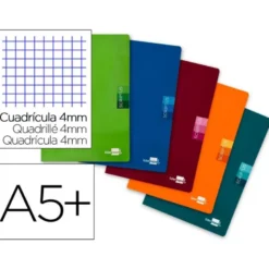 Libreta escolar Liderpapel Scriptus 48 hojas cuadricula 4 mm Tamaño DIN A5
