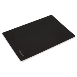 Libreta escolar Liderpapel tapa negra A5 con 80 hojas de 60g/m2. Rayado horizontal con doble margen.