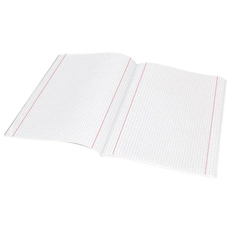 Libreta escolar Liderpapel tapa negra A5 con 80 hojas de 60g/m2 cuadro de 5mm con doble margen. Colores surtidos.