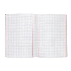 Libreta escolar Liderpapel tapa negra A5 con 80 hojas de 60g/m2 cuadro de 5mm con doble margen. Colores surtidos.