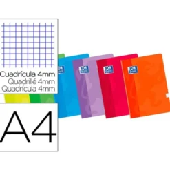 Libreta escolar Oxford Din A4 cuadricula de 4 mm 48 hojas
