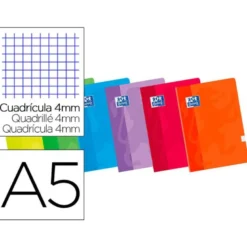Libreta escolar Oxford Din A5 cuadricula de 4 mm 48 hojas