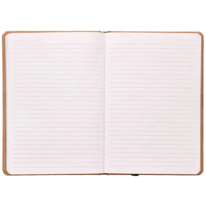 LIBRETA LIDERPAPEL ECOUSE 100% RECICLADA A5 96 HOJAS 70G/M2 HORIZONTAL CON GOMILLA Y MARCA PAGINAS