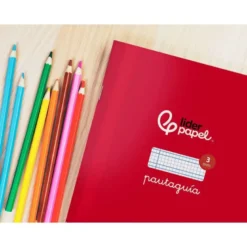 LIBRETA LIDERPAPEL PAUTAGUIA TAPA CARTONCILLO 32H DIN A5+ 75GR CUADRICULADO PAUTADO 3MM CON MARGEN 6 COLORES SURTIDOS