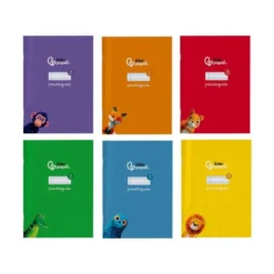 LIBRETA LIDERPAPEL PAUTAGUIA TAPA CARTONCILLO 32H DIN A5+ 75GR CUADRICULADO PAUTADO 3MM CON MARGEN 6 COLORES SURTIDOS