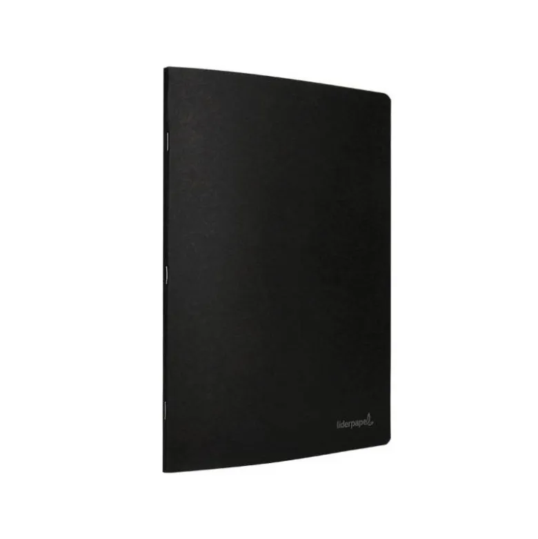 Libreta liderpapel tapa negra a4 80 hojas 60g/m2 liso sin margen