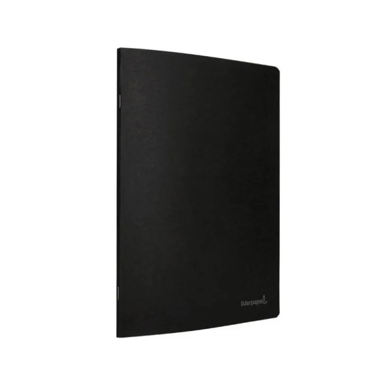 LIBRETA LIDERPAPEL TAPA NEGRA A5 80 HOJAS 60G/M2 LISO CON DOBLE MARGEN