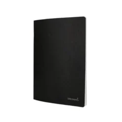LIBRETA LIDERPAPEL TAPA NEGRA A5 80 HOJAS 60G/M2 LISO CON DOBLE MARGEN
