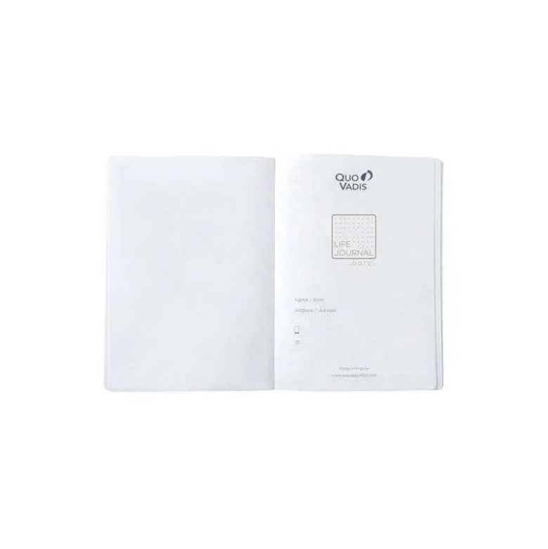 Libreta Quo Vadis Life Journal Infinite Dots 150x210 mm 224 hojas Puntos Tapa Similpiel color Ciruela