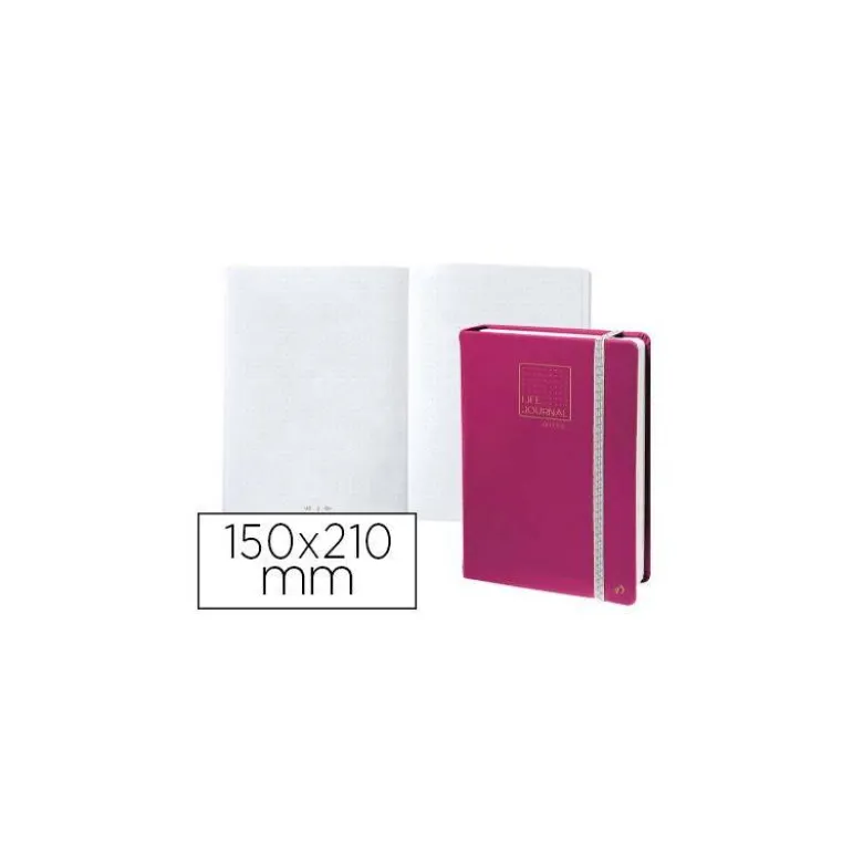 Libreta Quo Vadis Life Journal Infinite Dots 150x210 mm 224 hojas Puntos Tapa Similpiel color Ciruela