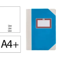 LIBRO CARTONE COSIDO FERNANDES FLECHA DIN A4+ LISO 50 HOJAS 100 GR AZUL