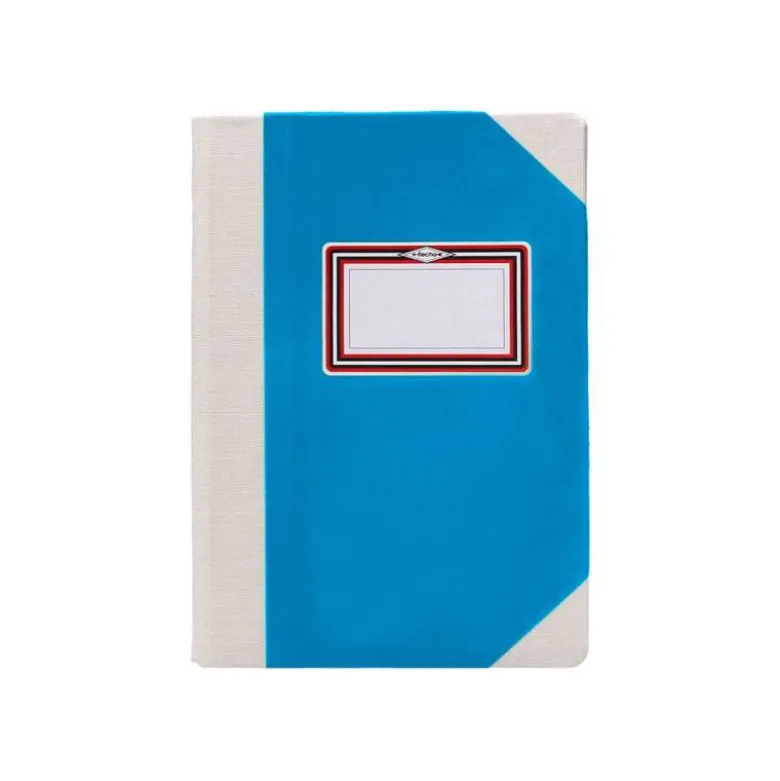 LIBRO CARTONE COSIDO FERNANDES FLECHA DIN A4+ RAYADO HORIZONTAL 50 HOJAS 100 GR AZUL