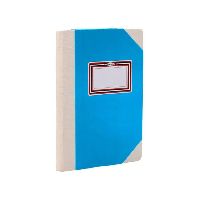 LIBRO CARTONE COSIDO FERNANDES FLECHA DIN A4+ RAYADO HORIZONTAL 50 HOJAS 100 GR AZUL