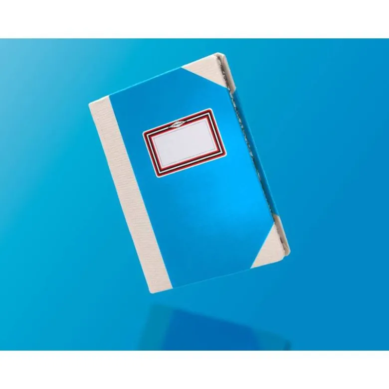LIBRO CARTONE COSIDO FERNANDES FLECHA DIN A4+ RAYADO HORIZONTAL 50 HOJAS 100 GR AZUL
