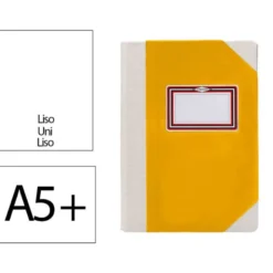 LIBRO CARTONE COSIDO FERNANDES FLECHA DIN A5+ LISO 50 HOJAS 100 GR AMARILLO