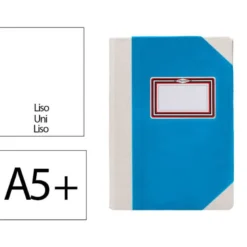 LIBRO CARTONE COSIDO FERNANDES FLECHA DIN A5+ LISO 50 HOJAS 100 GR AZUL