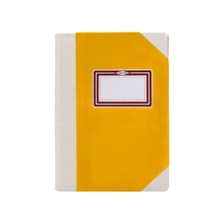 LIBRO CARTONE COSIDO FERNANDES FLECHA DIN A6+ LISO 50 HOJAS 100 GR AMARILLO