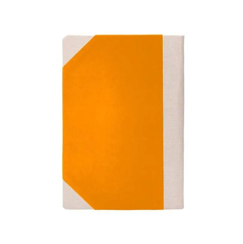 LIBRO CARTONE COSIDO FERNANDES FLECHA DIN A6+ LISO 50 HOJAS 100 GR NARANJA