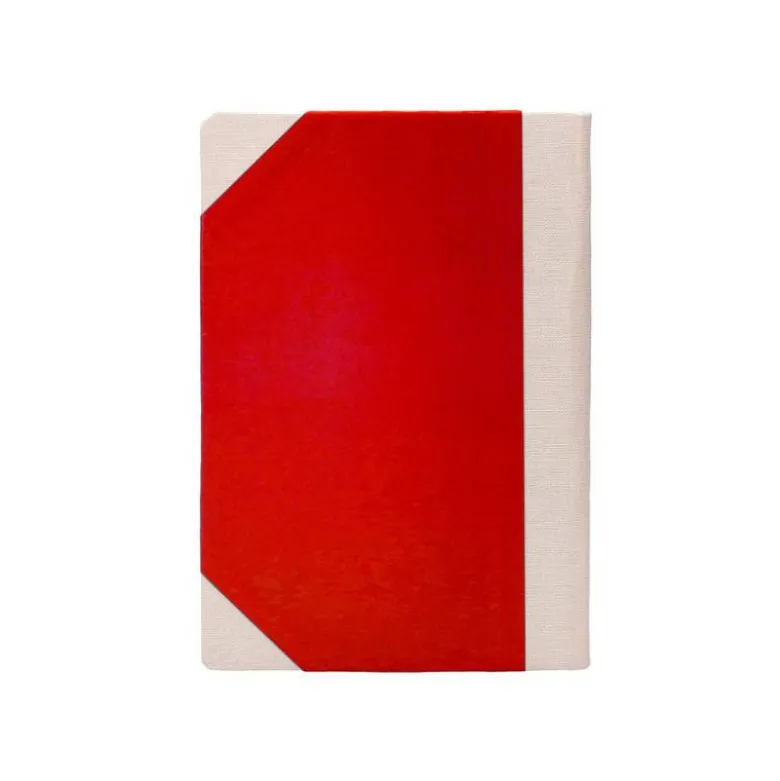 LIBRO CARTONE COSIDO FERNANDES FLECHA DIN A6+ LISO 50 HOJAS 100 GR ROJO