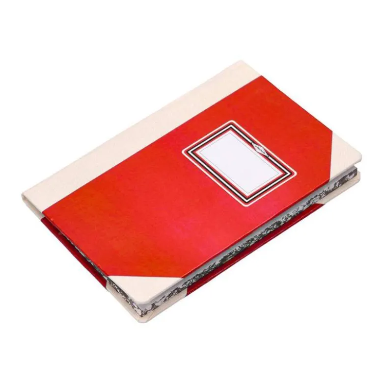 LIBRO CARTONE COSIDO FERNANDES FLECHA DIN A6+ LISO 50 HOJAS 100 GR ROJO