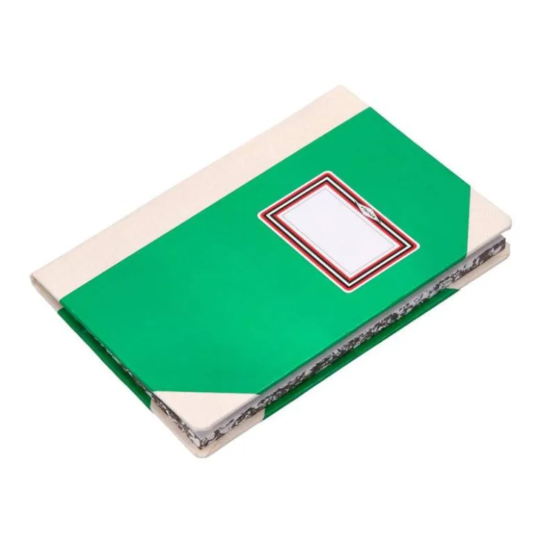 LIBRO CARTONE COSIDO FERNANDES FLECHA DIN A6+ LISO 50 HOJAS 100 GR VERDE