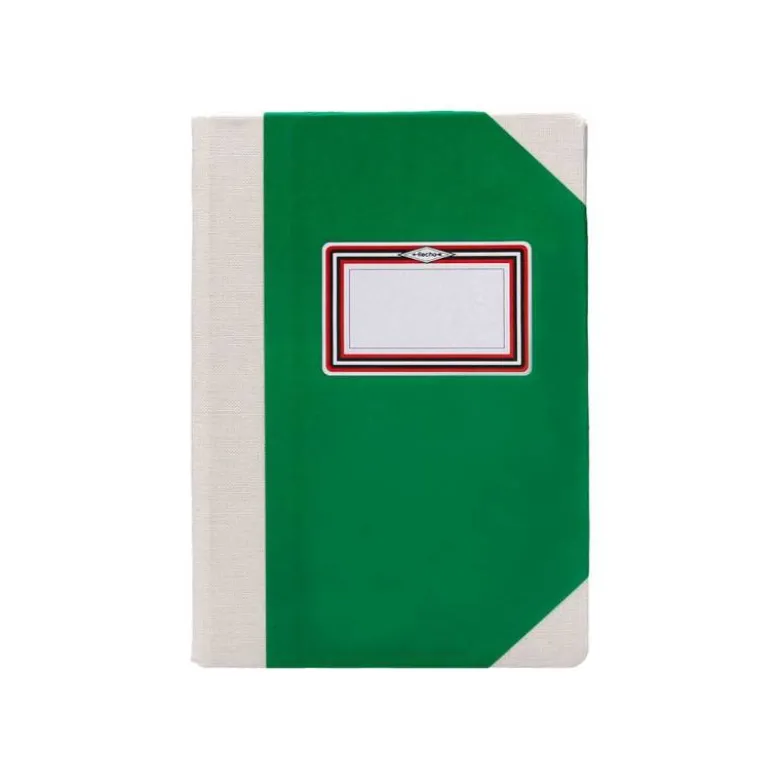 LIBRO CARTONE COSIDO FERNANDES FLECHA DIN A6+ LISO 50 HOJAS 100 GR VERDE