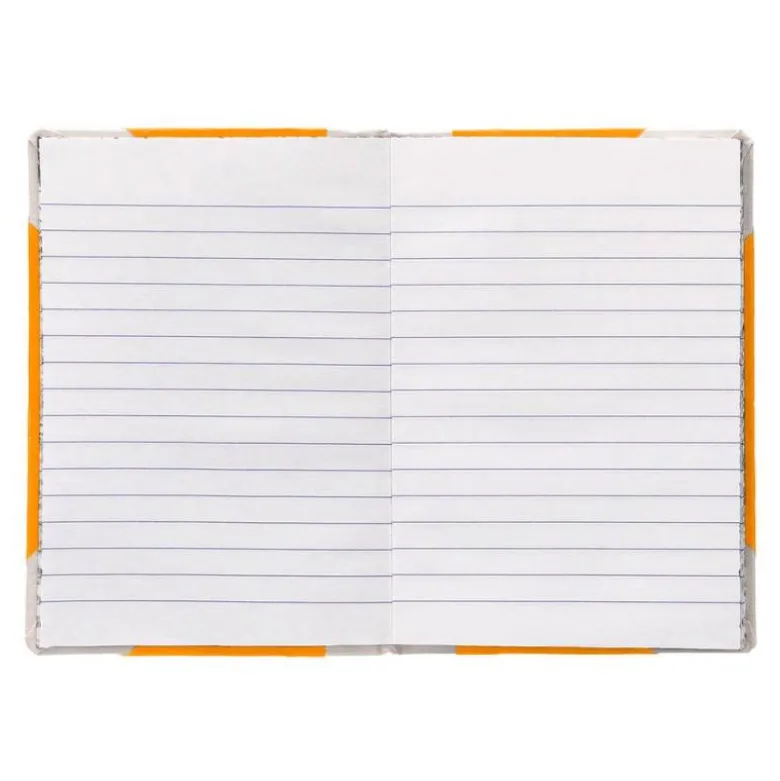 LIBRO CARTONE COSIDO FERNANDES FLECHA DIN A6+ RAYADO HORIZONTAL 50 HOJAS 100 GR NARANJA