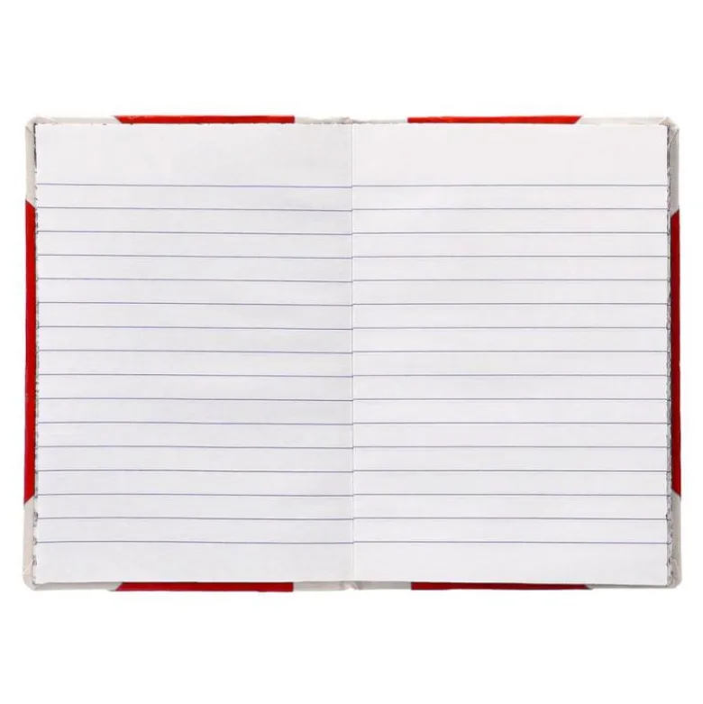 LIBRO CARTONE COSIDO FERNANDES FLECHA DIN A6+ RAYADO HORIZONTAL 50 HOJAS 100 GR ROJO