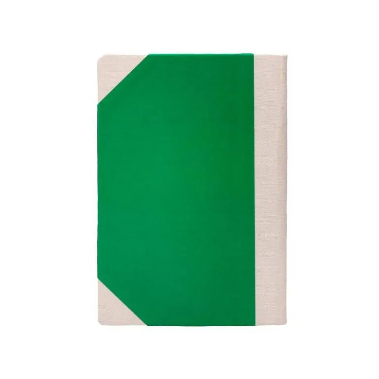 LIBRO CARTONE COSIDO FERNANDES FLECHA DIN A6+ RAYADO HORIZONTAL 50 HOJAS 100 GR VERDE