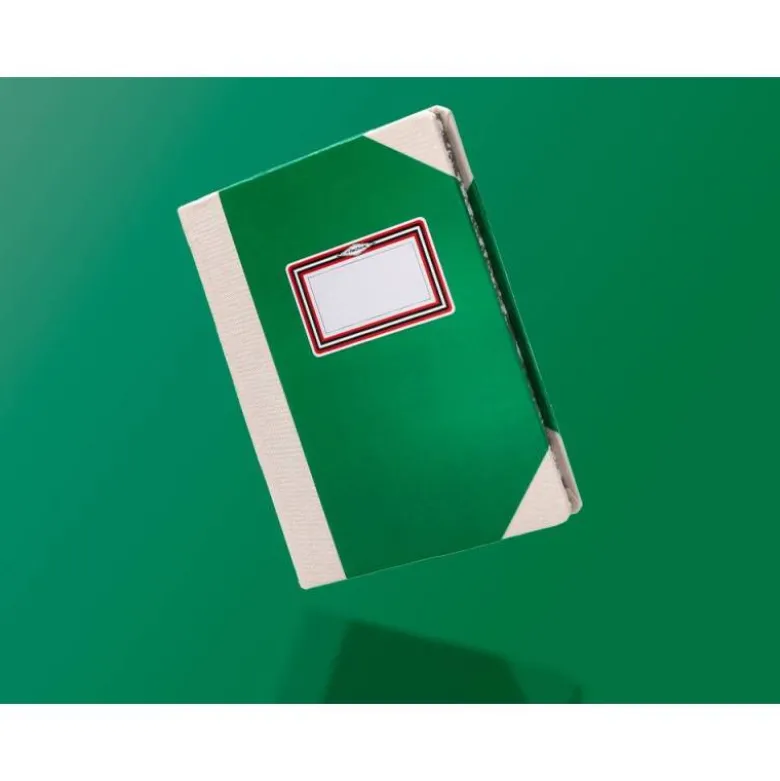 LIBRO CARTONE COSIDO FERNANDES FLECHA DIN A6+ RAYADO HORIZONTAL 50 HOJAS 100 GR VERDE