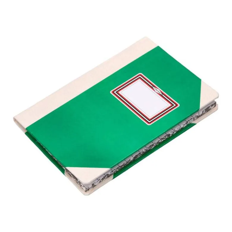 LIBRO CARTONE COSIDO FERNANDES FLECHA DIN A6+ RAYADO HORIZONTAL 50 HOJAS 100 GR VERDE