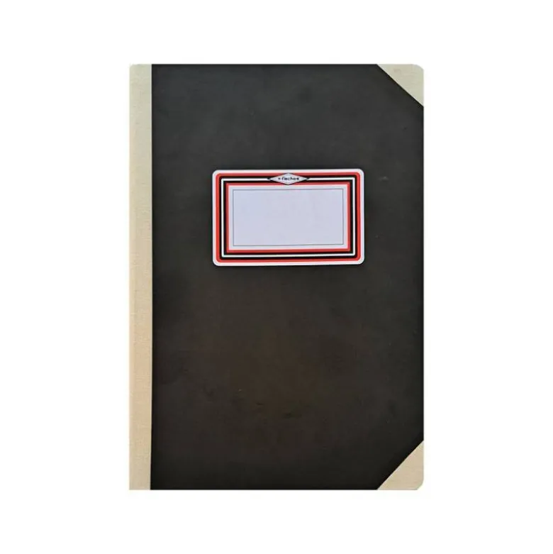 LIBRO CARTONE COSIDO FERNANDES FLECHA DIN A6+ LISO 50 HOJAS 100 GR NEGRO