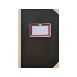 LIBRO CARTONE COSIDO FERNANDES FLECHA DIN A5+ LISO 200 HOJAS 100 GR NEGRO