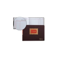 Libro de Caja tamaño cuarto apaisado caja entrada y salida. Dietario Miquelrius